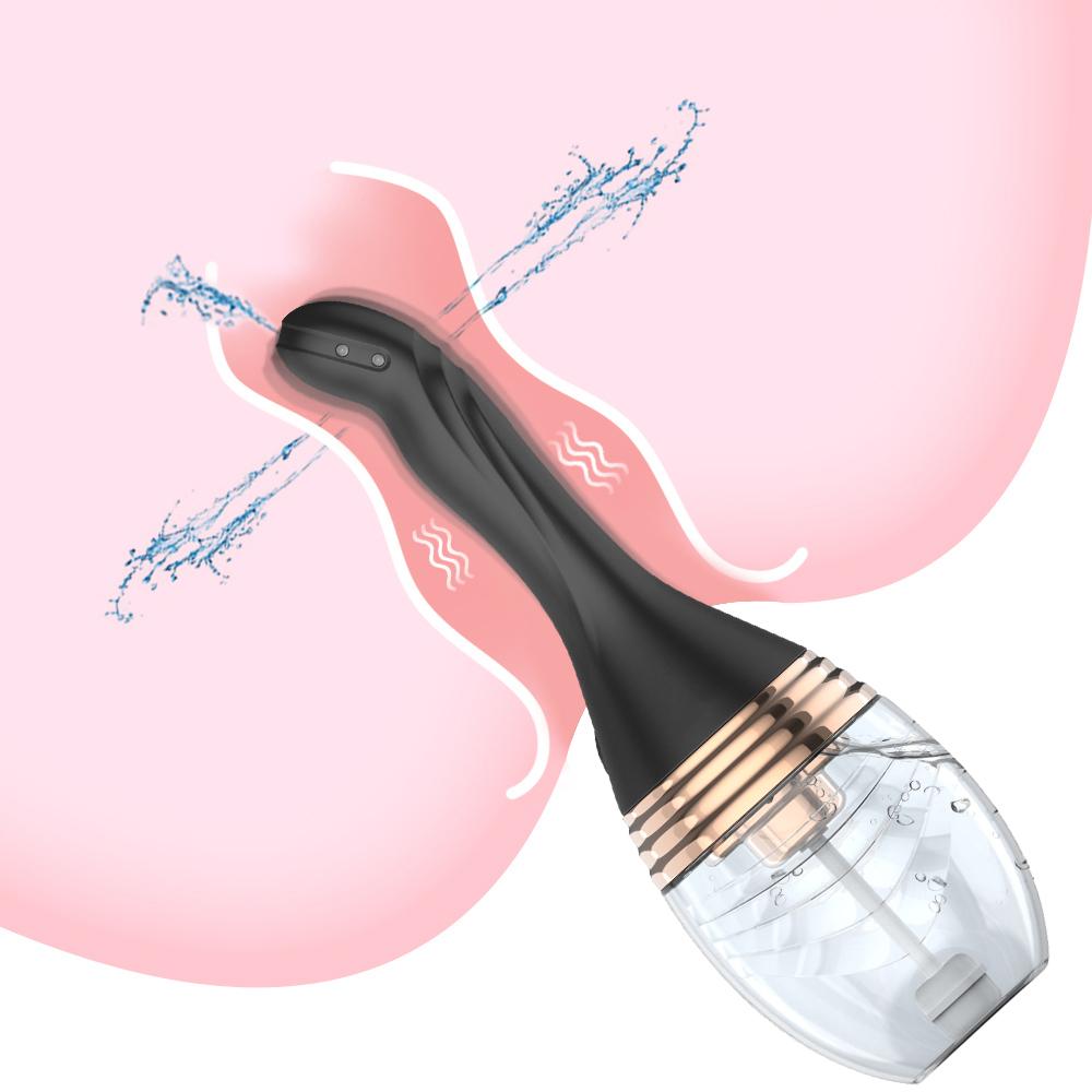 Electric Silicone Anal Cleaner Enema Cleaning Container Vagina Douche Cleaner Enema Bulb Syringe Health Hygiene Sex Woman Man