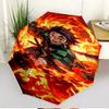 Parapluie Automatique Ouverture Fermeture Impression Demon Slayer, Parapluie Pliable Portable, pour les Trajets Extérieurs, les Voyages en Camping, Cadeau d'Anniversaire Idéal
