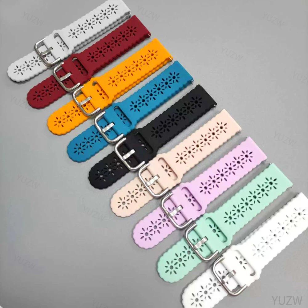 20mm 22mm Armband für Samsung Galaxy Watch 7/6/4/5 Pro/Classic/Gear S3/Active 2 Sport Silikon Atmungsaktiv Huawei GT 2 2e 4 5 Band