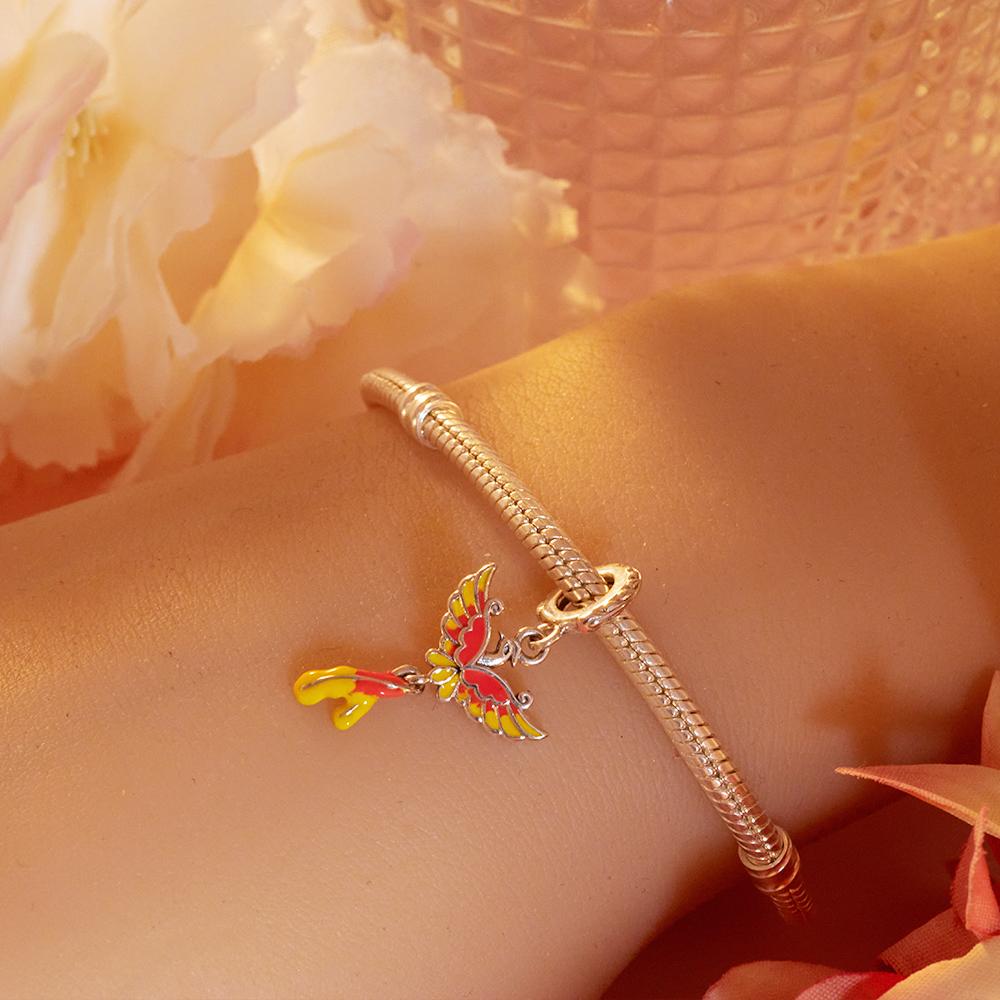 Copper Pink Pendant Valentine'S Day Love Charms Suitable For Diy Bracelet Necklace Accessories Jewelry Women Gifts