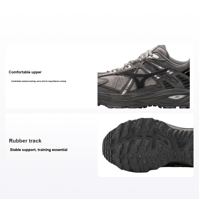 Mizuno Racer Trail Дышащие Низкие Беговые Кроссовки Унисекс Беговые Кроссовки Серый Черный D1GH223811 44