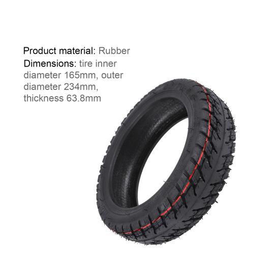 2 Pezzi 60/70-6.5 Pneumatico Tubeless Ispessito Antiesplosione Fuoristrada Vuoto con Ugello per Scooter Serie Max G30