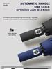 Windproof Automatic Folding Umbrella, 125Cm Large Umbrella Surface, Sun Uv Protection Upf50+ Rain Umbrellas For Man And Women