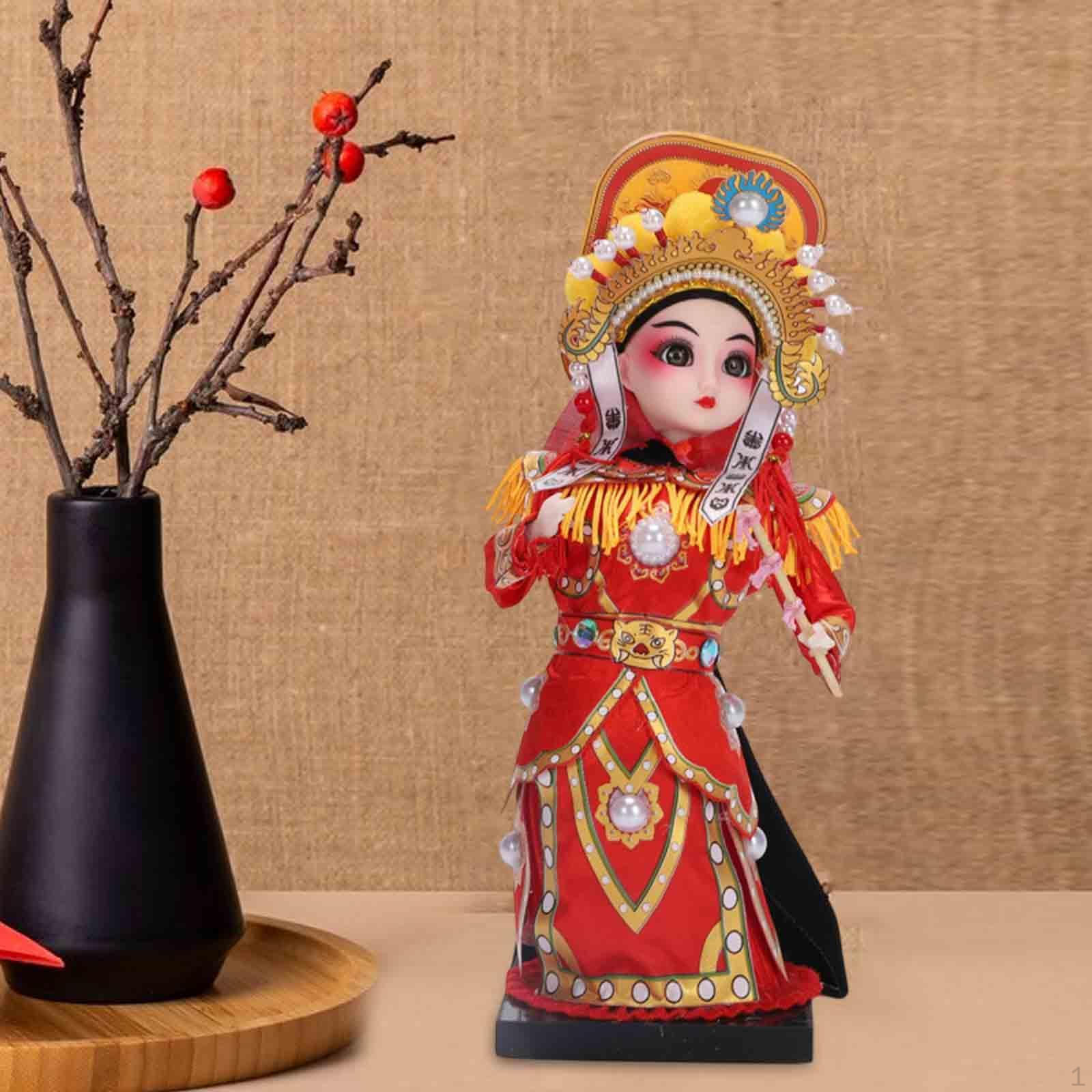 

22 см Пекинская оперная кукла скульптура для украшения стола Hua Mulan