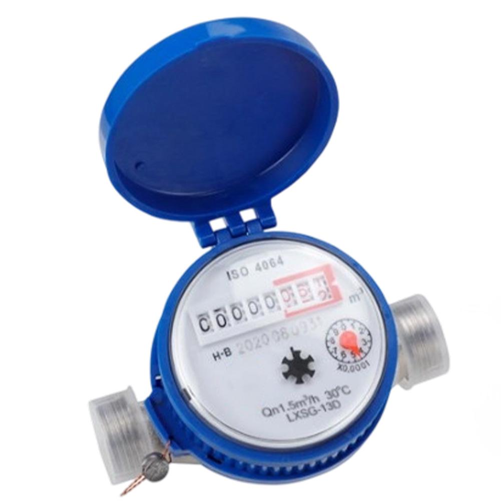 DN15 Smart Water Meter Mechanical Rotary Calibrator for Household Water Use with Clear Dial and Copper Plated Nickel