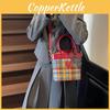 Fashion Splicing Checkered Pattern Women Casual Shoulder Bag For Casual Outings
