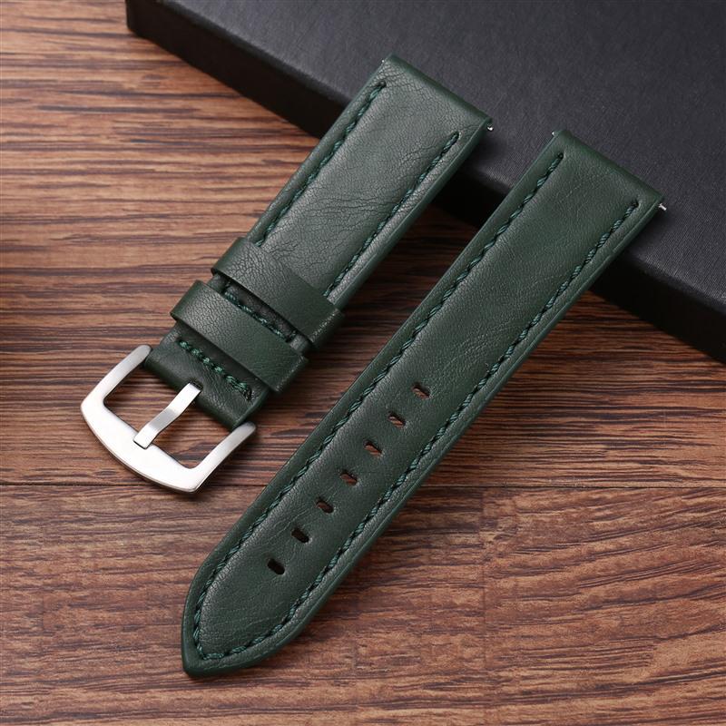 High-end Quick Release Genuine Leather Retro Men's Watch Strap - Crazy Horse Leather 18/20/22/24mm