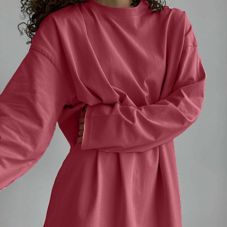 Women's Oversized Long Sleeve T Shirts Basic Crewneck Tee Spring Fall Tops Casual Workout Fashion Casual Y2K Clothes Loose Fit Tee Shirts for Women