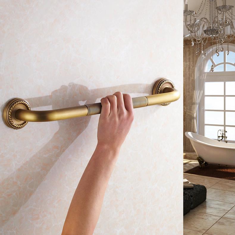 European Antique Ceramic Brass Shelf Towel Rack Gold Plated Bathroom Accessories GZ-9000