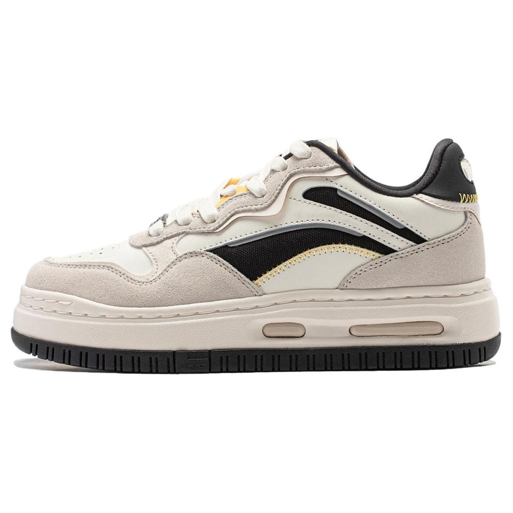 Li Ning Future C1 Versatile Retro Skate Shoes Women Sneakers White Black AGCU032-7