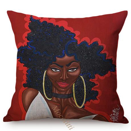 Pop Abstract Africa Woman Pattern Pillow Case, Sexy Oil Painting Art, Sofa Decoration, Cotton Linen Cushion Cover, Fashion