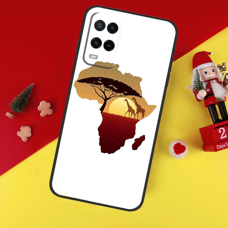 Africa Map Geography Case For Oppo A78 A98 A18 A38 A58 A5 A6 Pro A54 A74 A94 A17 A57 A80 A60 A40 A96 A76 A16 A15