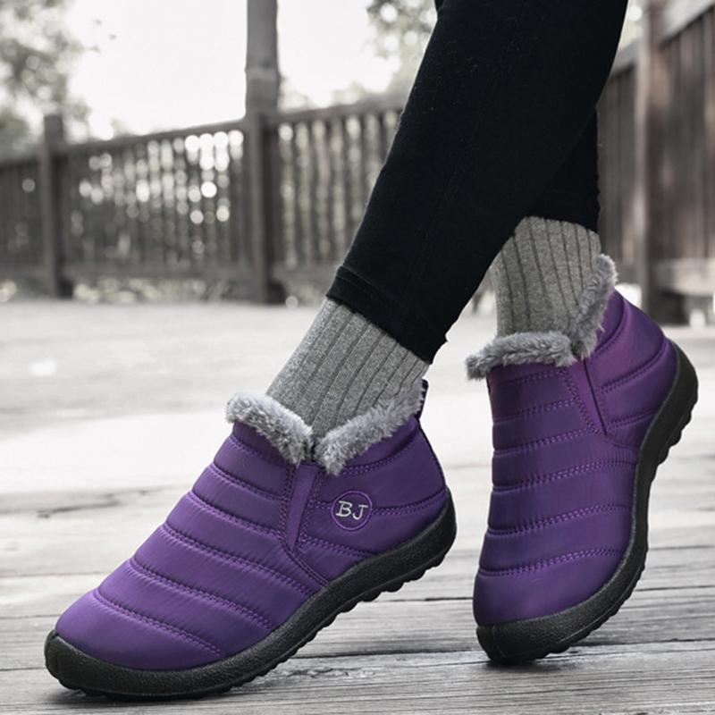Winter Women'S Shoes New Couple Thickened Warm Cotton Shoes Non-Slip Waterproof Snow Boots Cotton Boots Women'S Shoes