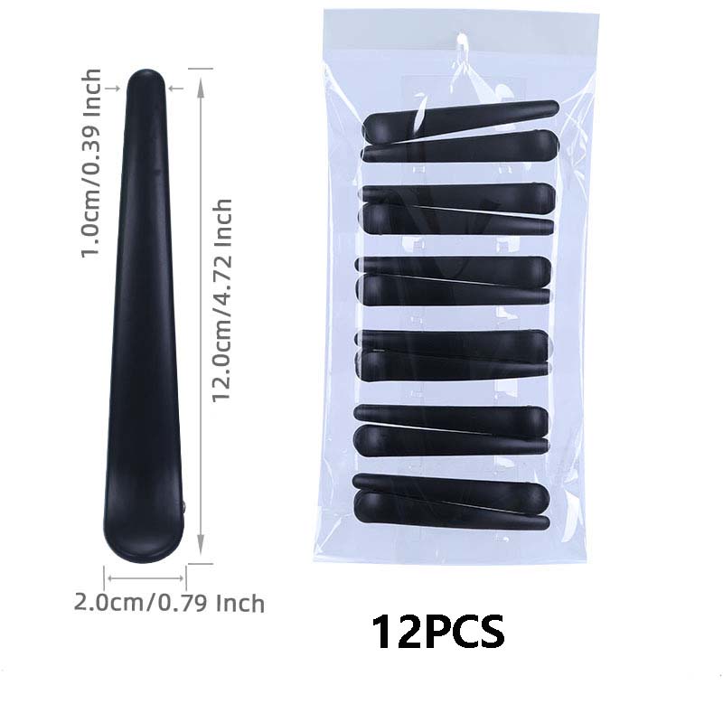 12Pcs Plastic Edge Clip Hairpin Accessories Plus Size Fish Beak Clip Hair and Duck Beak Clip Hairpin Hair Styling Tools