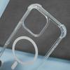 Przezroczyste etui na iPhone 16 Pro Max kompatybilne z MagSafe 1,5 mm wstrząsoodporna tylna okładka