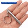 Durable Stainless Steel Telescopic Pen with Keychain Portable Mini Keychain Pen Tiny Tiny Key Ring Pen Gift