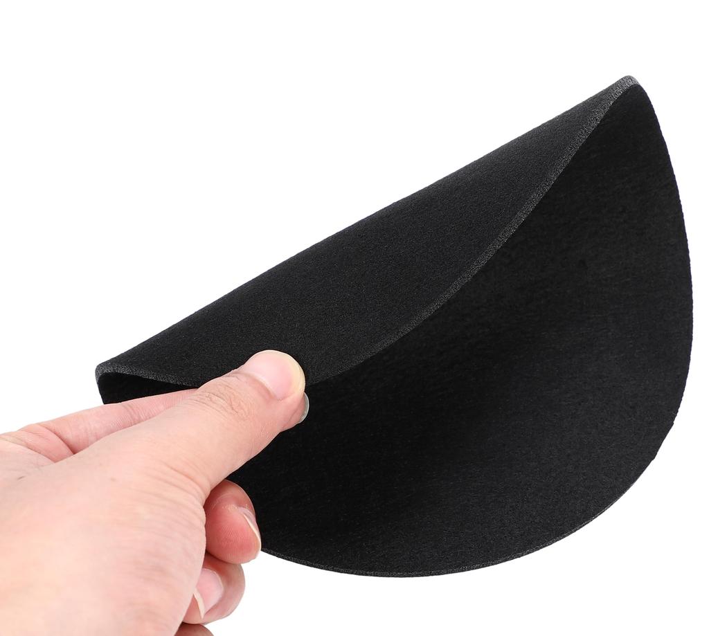 ColorfylCoco Turntable DJ 3mm Mat, 7-inch Slipmat, Felt, 18.7cm Diameter, Thick, Black, Non-Slip, Replacement, Anti-Static, Vibration-Dampening