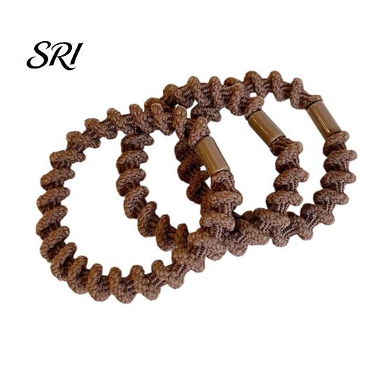 Soft Elastic Hair Rope 3Pcs Women Ties Thread Texture High Elasticity Bands No Scalp Irritation Ponytail Holder Versatile Accessories Band