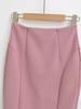 Retro American Slim Fit High-Waisted Midi Pencil Skirt with Back Slit - Women's Autumn Collection