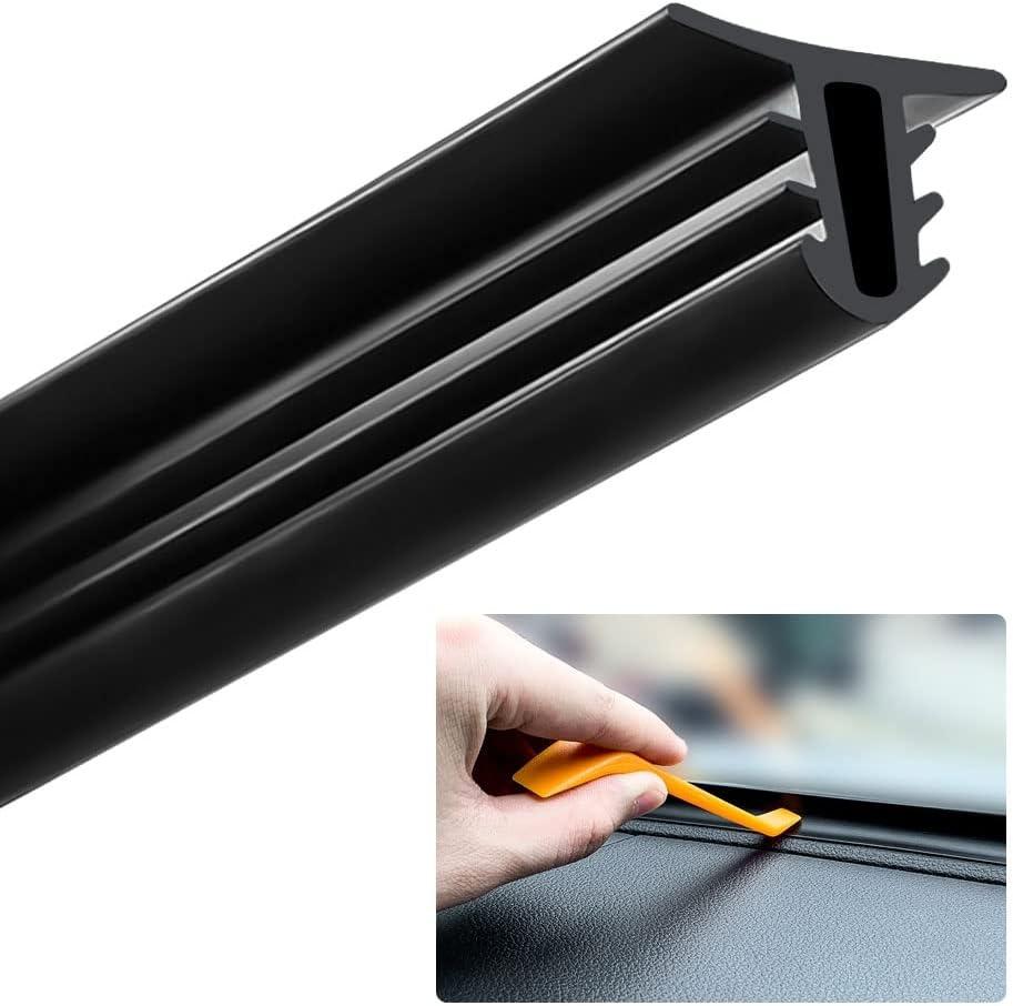 Universal Car Rubber Seal Protector Guard Strip, for Dashboard and Windshield for Cars,Trucks, Boats, RVs