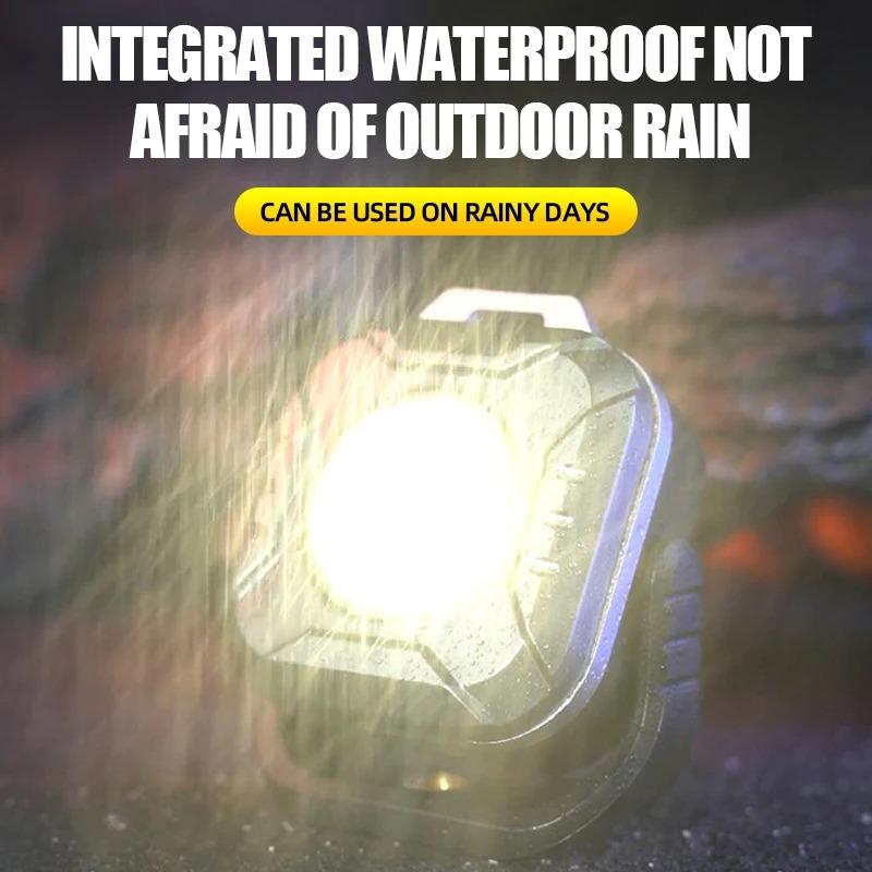 Mini Rechargeable LED Portable Flashlight Magnetic 6 Lightenings Modes Multifunction Emergency Light COB Work Light USB Camping Torch