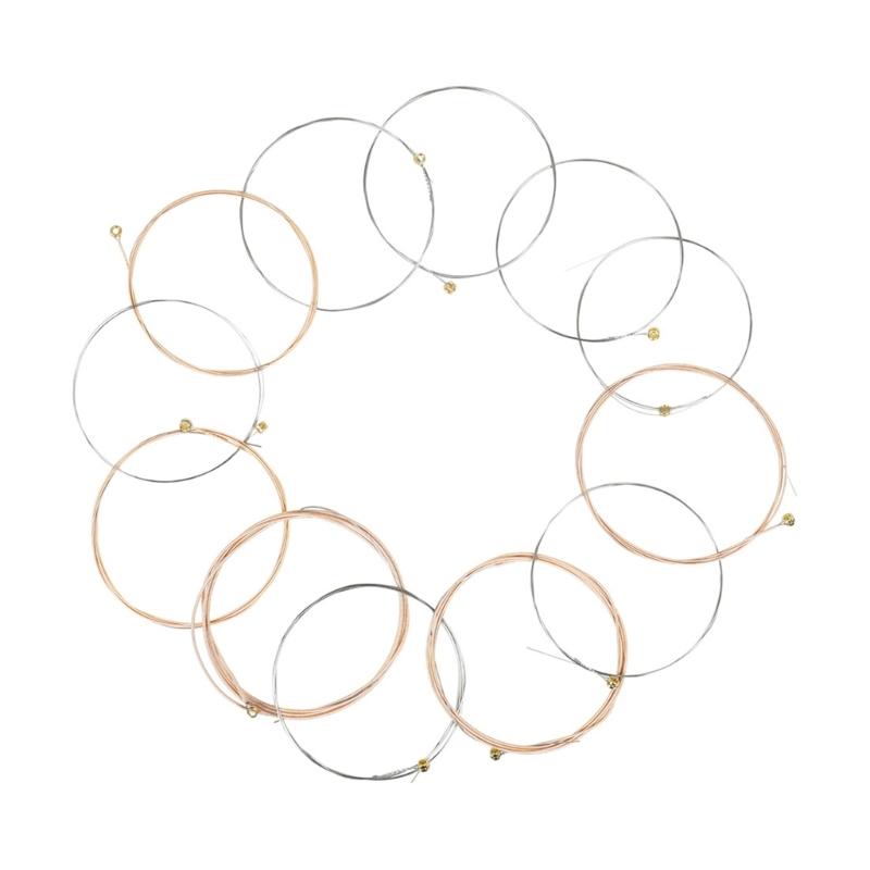 12Pcs Folk Guitar String Acoustic Guitar Strings for 12 String Classical Guitars Accessories Powerful and Durable