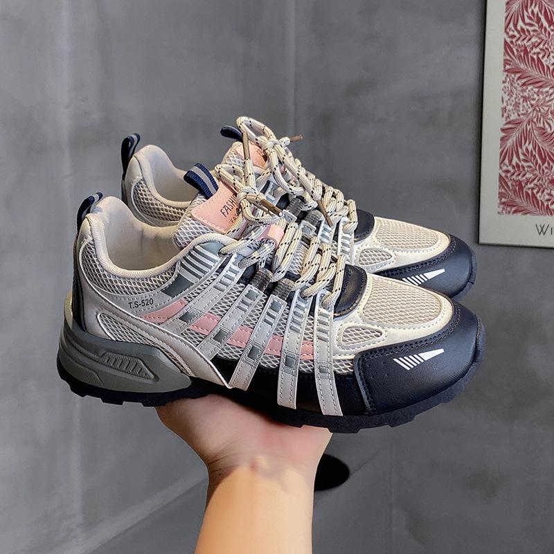 

Retro mesh breathable and comfortable dad shoes 2025 spring new niche versatile Forrest Gump shoes student sports shoes women 35 синий