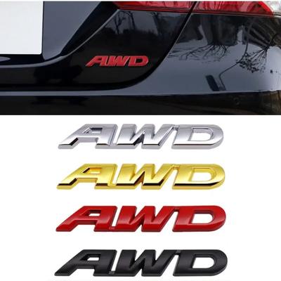 3D Metall Auto Buchstaben AWD Logo Emblem Aufkleber Kotflügel Kofferraum Abzeichen Zubehör Für Honda Civic CRV Subaru Mazda Toyota RAV4