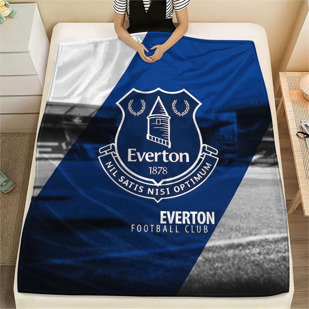 1PC Everton F.C Patterned Flannel Blanket Suitable For All Seasons for Home Decor Warmth and Comfort Gifts Holiday Present