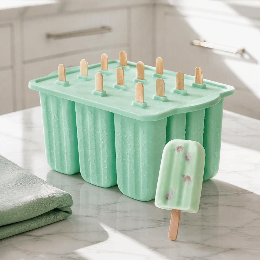 12 Grids Popsicle Molds Silicone Ice Cream Maker Molds DIY Ice Cream Molds DIY Frozen Snack