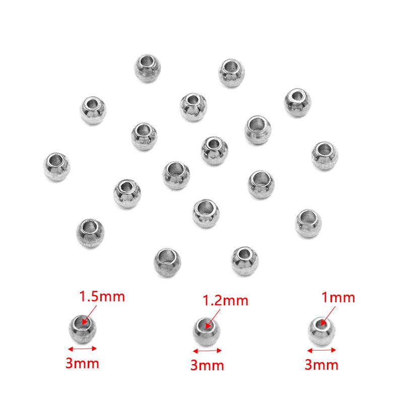 Stainless Steel Round Spacer Beads for DIY Jewelry Making