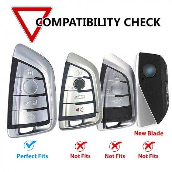 PU Leather Car Key Case Cover Holder 4 Button For 2017 BMW X5 X5M F15 X6M X6 F16