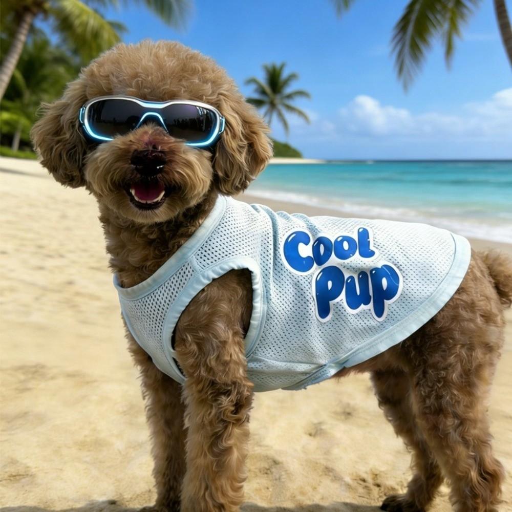 Thin Breathable Dog Summer Clothes Soft Fabric Cooling Pet Vest Mesh Dog Vest  Casual Outfit