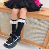 Lovely Embroidered Lace Socks for Girls Comfortable In Tube Socks Fashionable Socks for School Activities and Daily