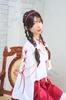 Clearstone Halloween Cosplay Costume - Women's Haori Shrine Maiden Costume (Red)