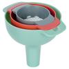 3x Kitchen Funnel for Filling Bottles and Pourers 6/8/10 cm