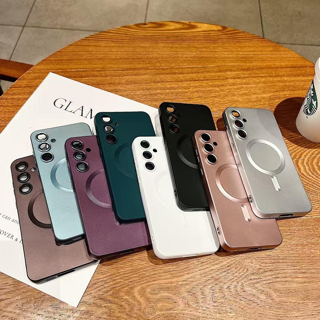 Matte Phone Case For Samsung Galaxy S26 Ultra Plus For Magsafe Magnetic Wireless Charging for Samsung Galaxy S25 Edge Cover