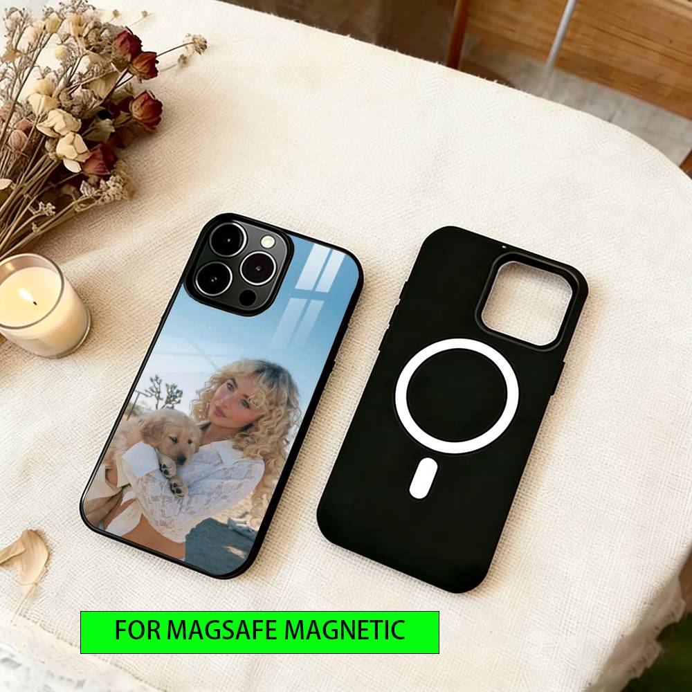 Schauspielerin Sabrina Carpenter Handyhülle Für iPhone17,16,15,14,13,12,11 Plus,Pro Magnetisch Für Magsafe Kabelloses Laden
