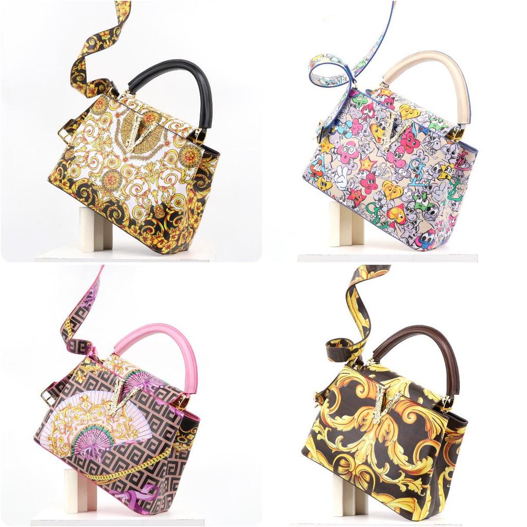 Women's Cross-Border Printed Handbag - European and American Style