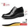 Men's Elevator Shoes 8CM 6CM Men Inner Height Increasing Brogues Leather Shoes Man Business Heighten Invisible Wedding Shoes