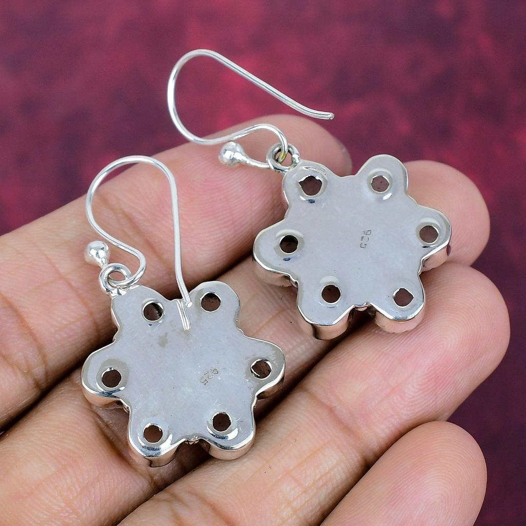 Rose Quartz Gemstone 925 Sterling Silver Handmade Wonderful Jewelry Earrings, Gift for Introverted