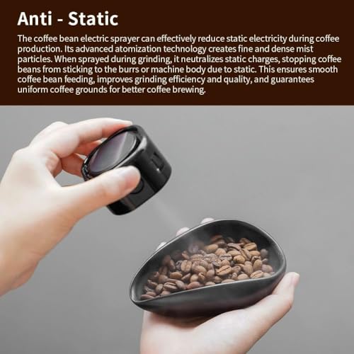watchget 30g Coffee Bean Cup and Digital Spray Bottle Set, Coffee Bean Measuring Cup RDT Spray Kit, Measuring Tray, 20ml Rechargeable Espresso Sprayer