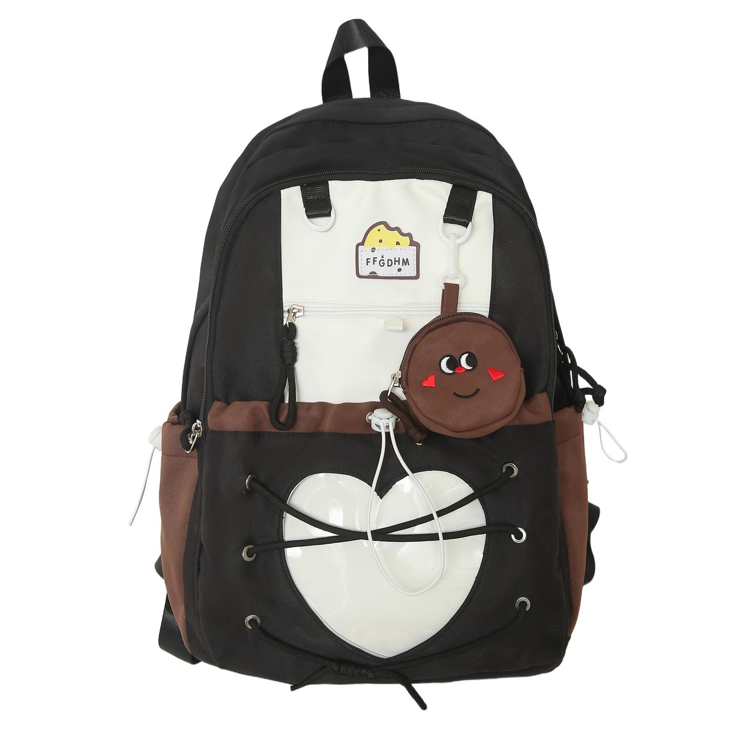 

Lightweight, High-Value Schoolbag for Girls: Large Capacity Backpack for Grades 3-6 & Middle School. One Size чорний