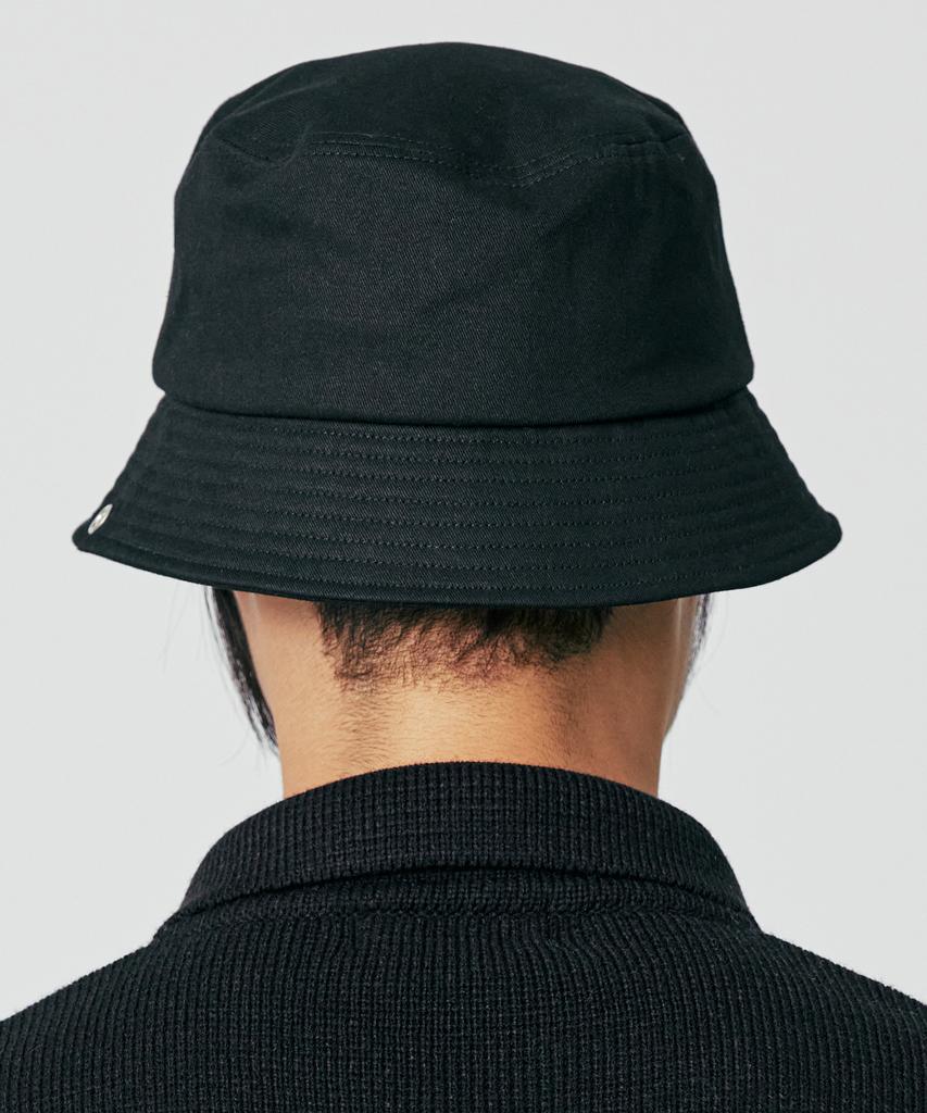 SSY [Carabiner Included] Cotton Eyelet Loop Bucket Hat Black