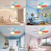 E26 E27 Base LED Home-use Ceiling Fan Light with Wireless Remote 42cm Smart Quiet Fan Light for Room Office Study Kitchen
