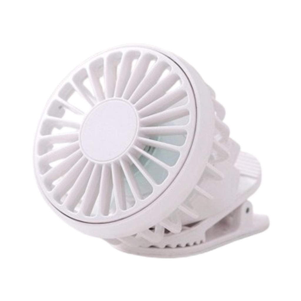 Clip on Fan Lightweight USB Three Speed Wind Speed Personal Fan Hands Free for Fishing Hiking Barbecue Travel Outdoor Activities