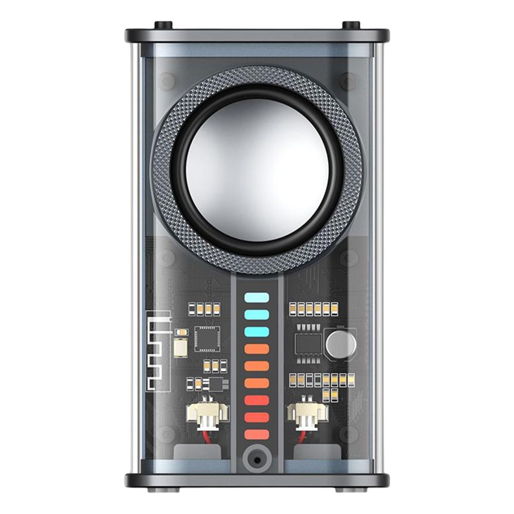 

MY# 6PCS Прозрачный Mecha USB беспроводной TWS динамик Bluetooth-совместимый 5 0 (кипа