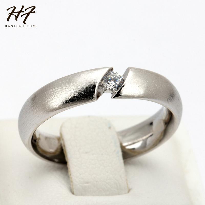 Top Quality CZ Crystal  Wire Drawing Process Rose Gold Color Lover's Ring Austrian Crystal Full Sizes HotSale R441 R442