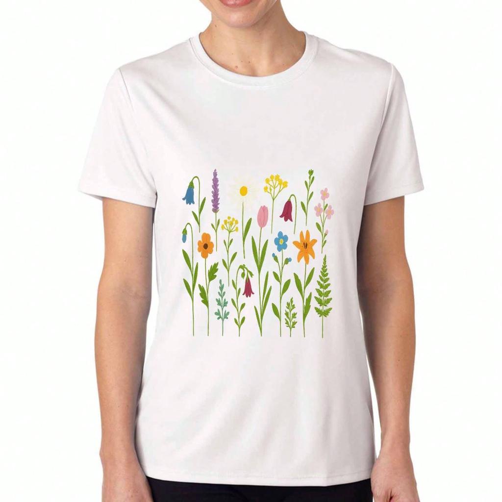 Wild For Books Ladies Cotton T Shirt, Premium Cotton Print, Durable, Casual And Fashionable. Express Your Love For Reading With This Unique Graphic Te