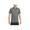 Atmungsaktiv Bequem Outdoor Gestreiftes Sport Kurzarm T-Shirt Herren Oberteile Schwarz Grau HJ0551-010